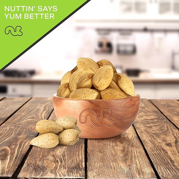NUT CRAVINGS - In Shell Almonds - Raw, Whole, (32oz - 2 LB) Packed Fresh in Resealable Bag - Nut Snack - Food Assortments Ideal for Trail Mixed Nuts