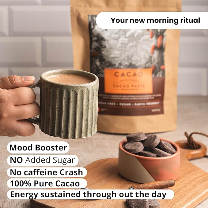 Cacao Adventures Ceremonial Cacao | Sacred Valley Peru 100% Pure Raw Cacao |Dairy Free & Vegan | Unsweetened | Ethically sourced and sustainably grown | Cacao Ceremony | Cusco Chuncho, 8 oz