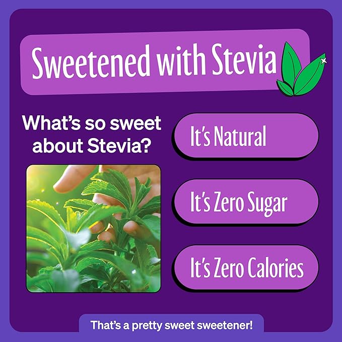 Zevia Zero Sugar Soda, Grape, 12 oz Cans (8-Pack) ??Naturally Sweetened, Non-GMO Project Verified, Gluten-Free, Vegan
