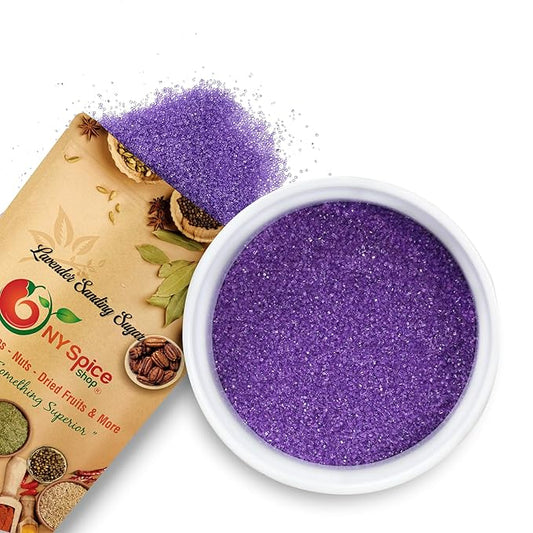 NY Spice Shop Lavender Sanding Sugar - 1 Pound Sweet Colorful Edible Sprinkles For Candy Dish - Sugar Sprinkles For Cake Decorating Cookies Basket & Dishes