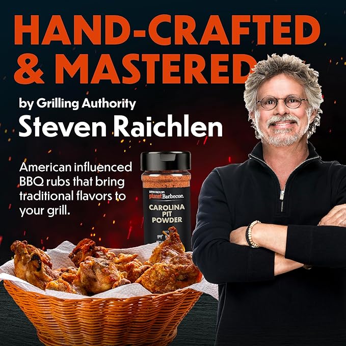 Steven Raichlen's Planet Barbecue Gourmet BBQ Rubs & Spices Gift Set 3 Pack- Grill Seasonings with USA Influenced Flavors- Great Grilling Gift for Men