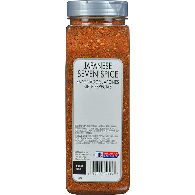 McCormick Culinary Japanese Seven Spice, 16.5 oz - One 16.5 Ounce Container of Japanese Seven Spice Seasoning with an Herbal-Citrusy Umami Flavor, Perfect in Dressings, Broths, Rice and More