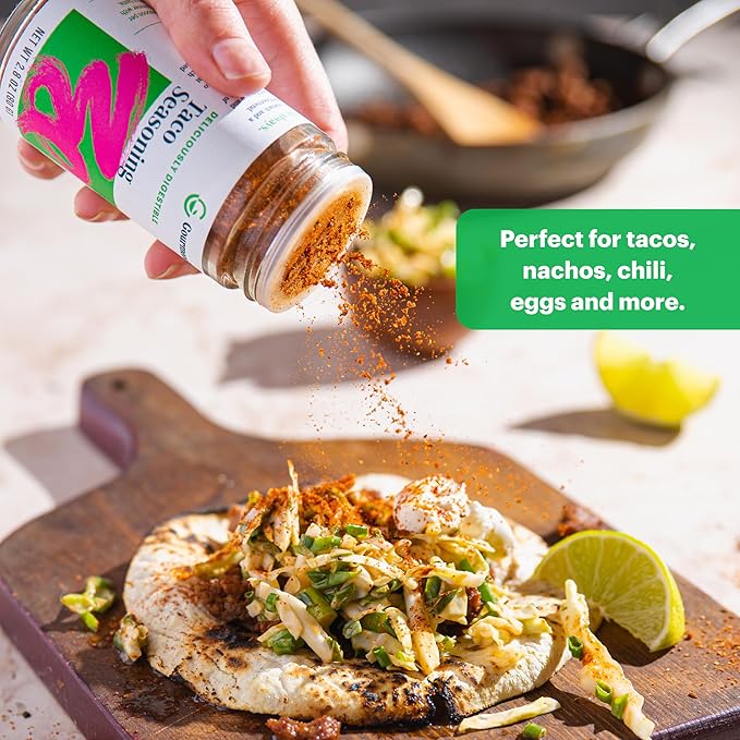 Gourmend Foods Taco Seasoning – Low FODMAP Certified, Filler Free, Gluten Free, Single Origin Spices, 100% Natural, No Corn Starch, Maltodextrin, "Natural Flavors" or Other Fillers