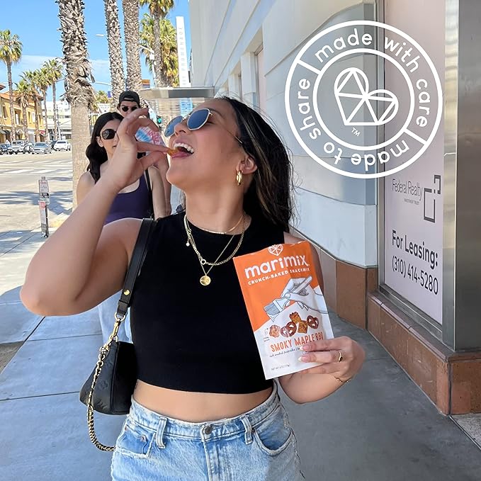 Marimix Snack Mix | Smokehouse BBQ 3 Pack | Crunch Baked Sweet & Salty Savory Plant Based Naturally Gluten Free Whole Grain Fiber Charcuterie Pretzel Trail Party Mix | No Artificial Ingredients