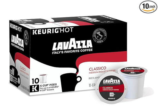 Lavazza Classico Medium Roast Keurig K-Cups Coffee, 10 Count