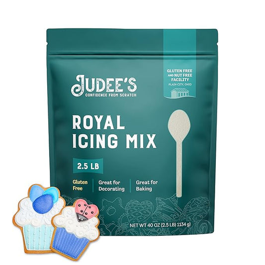 Judee's Royal Icing Mix 2.5 lb - Frost Cookies Like a Professional - For Decorating and Baking - Just Add Water - Non-GMO, Gluten-Free and Nut Free - Royal Icing Mix for Cookies