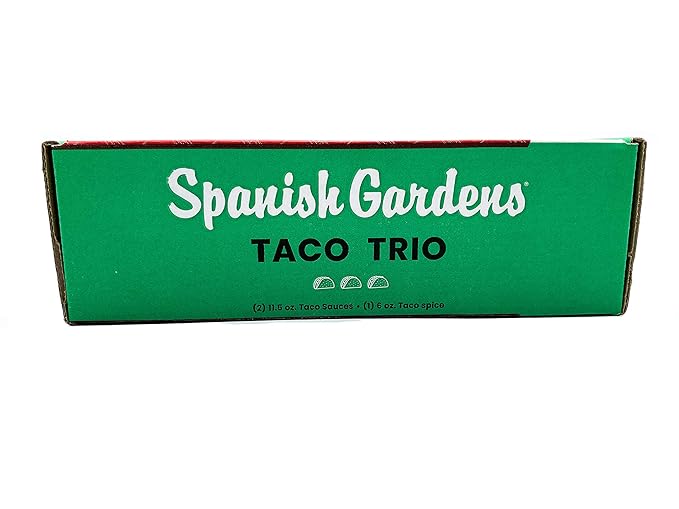 Spanish Gardens Taco Truck Trio ??Mild Taco Sauce, Hot Taco Sauce, & Taco Seasoning for Authentic Mexican Food ??Original Family Recipe for Tex Mex Food