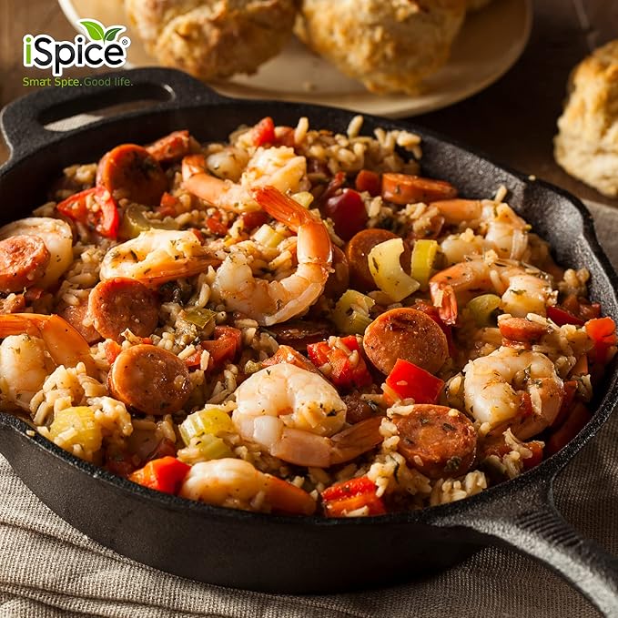 iSpice - Sugar-Free CAJUN SEASONING World Flavor Super Spice Blend | All Natural | Ready to use as is | No preparation is necessary