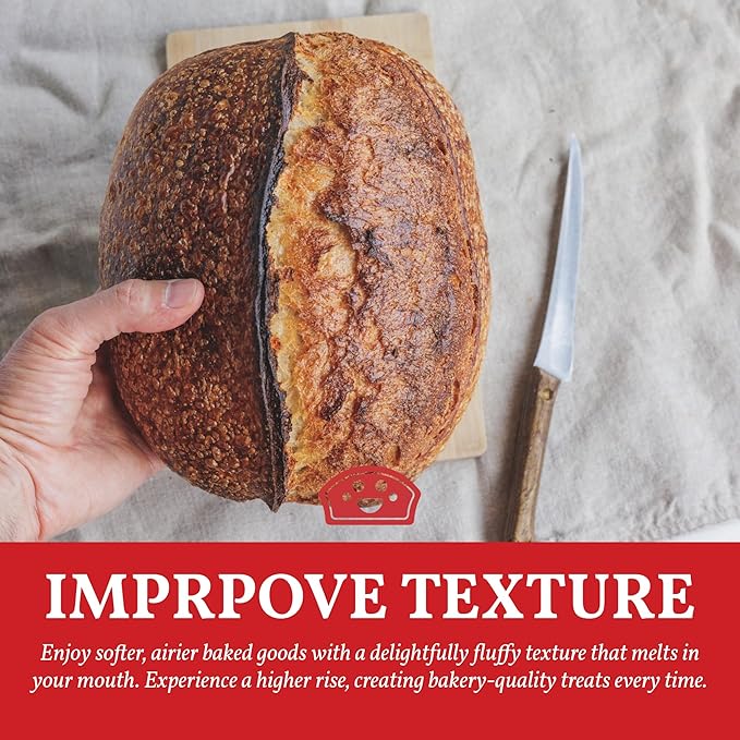 Bakers Club Artisan Dough Conditioner ??Bread Improver & Baking Enhancer for Better Texture, Volume & Shelf Life ??Sourdough, Pizza Crust, Bagels, Muffins, Cakes, Cookies & Pies Enhances Any Flour 10oz
