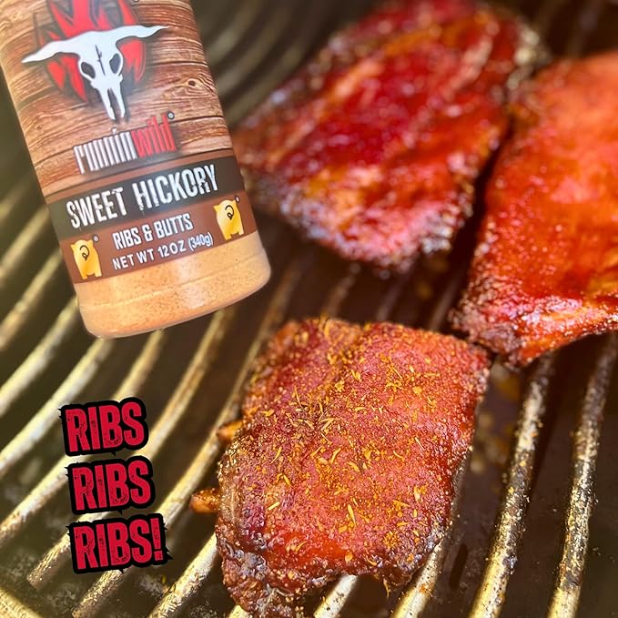 Pork Candy Sweet Hickory Pork Rub Seasoning | Pork Butt Rub, Rib Rub & Chicken Rub | Premium Ingredients | No Artificial Flavors | Runnin Wild Foods, 12 ounces