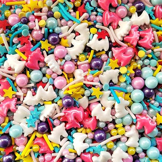 Sentovac Unicorn Sprinkle Edible Cake Decorating Unicorn Pearl Candy Mix Colorful Sprinkle for Cake Cupcake Topper Cookie Baking Decorations Party Birthday Supplies