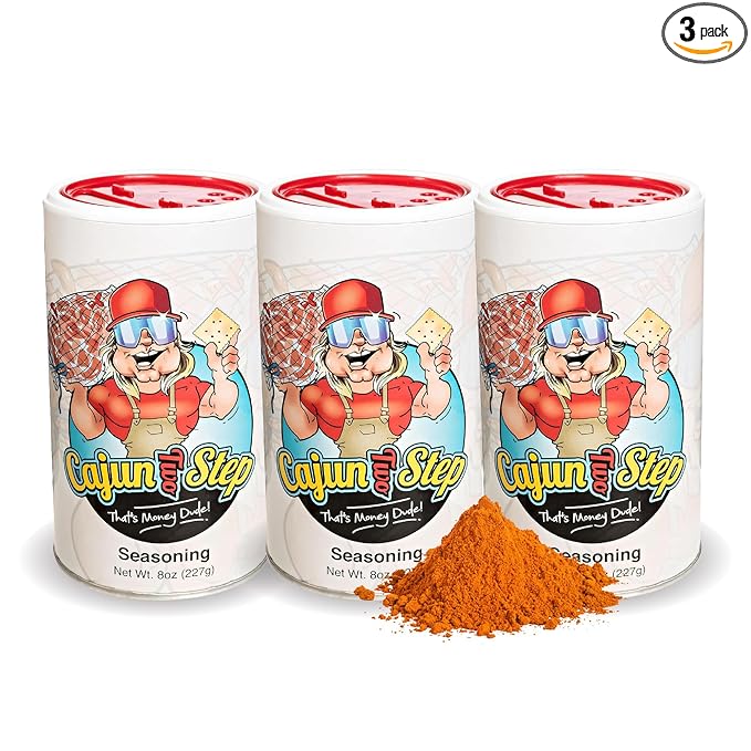 Cajun Two Step Seasoning by StaleKracker - 3 pck, Original Seasoning for Authentic Creole Louisiana Cuisine (24 oz.)