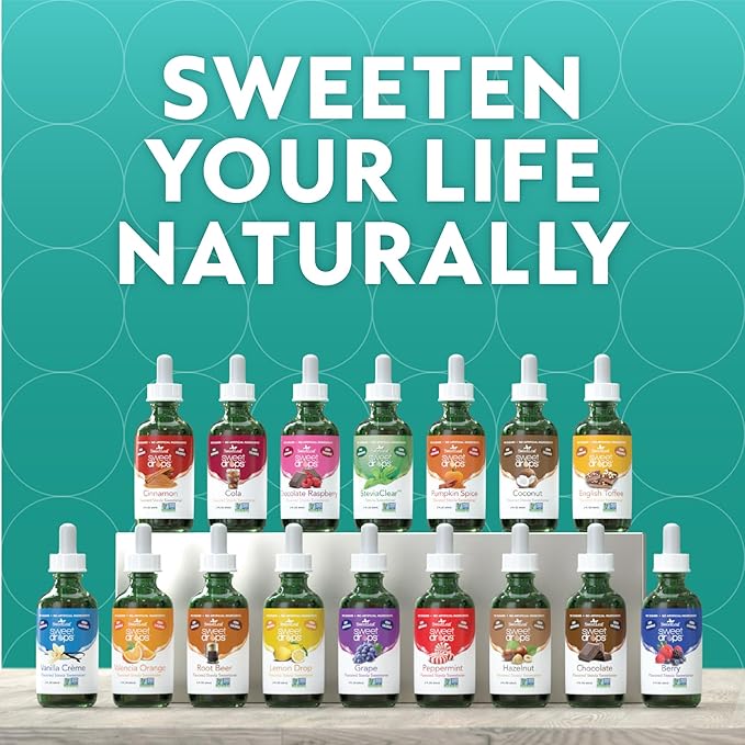 SweetLeaf Organic Sweet Drops- Flavored Stevia Liquid Sweetener, Stevia Extract, Zero Calorie, Gluten Free, Keto Friendly, Non GMO, Natural Flavor, Sugar Alternative- Stevia Clear, 2 Fl Oz (Pack of 1)