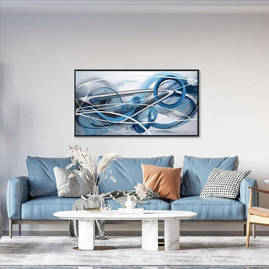 YDYSUNE Large Abstract Wall Art Blue Canvas Wall Decor Paintings Abstract Artwork for Living Room Pictures for Bedroom Decor Office Home Decoration Artwork for Walls 20횞40IN
