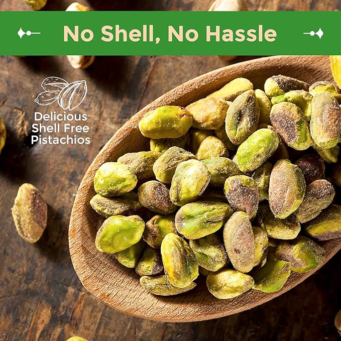 Sincerely Nuts Pistachios Roasted and Unsalted Kernels No Shell, No Salt Healthy Snacks for Kids and Adults Shelled Convenient Snack Low Sodium, Vegan, Kosher Gluten Free 5 LB Bag