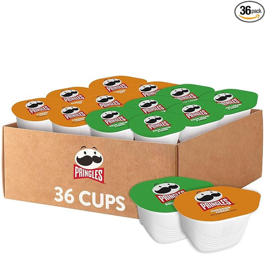 Pringles Potato Crisps Chips, Snack Stacks, Lunch Snacks, Office and Kids Snacks, Variety Pack (36 Cups)