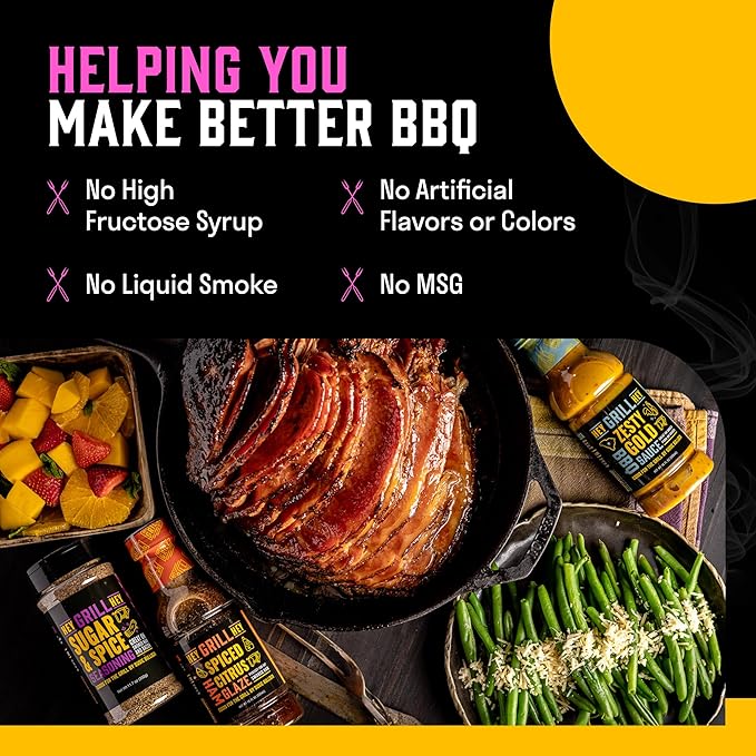 Hey Grill Hey | Ham Rub & Ham Glaze Seasoning Kit | Smoked Pulled and Spiral Ham recipes. | Double Smoked Ham Kit