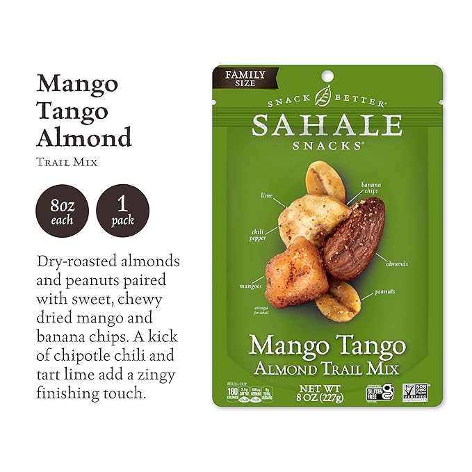 Sahale Snacks Mango Tango Almond Trail Mix, 8 Ounces