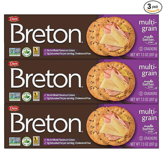 Breton Multigrain Crackers, 7.3 Ounce (Pack of 3)