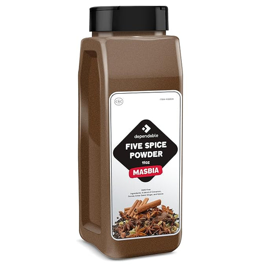 Dependable Food Chinese Five Spice Blend - 11 oz. Resealable Pouch - Natural, Non-GMO, Allergen-Free, No Additives, Kosher – Asian Spice Mix Seasoning
