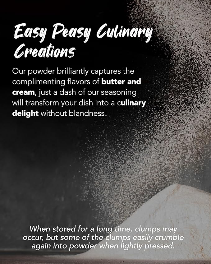 Funtable Cream Butter Seasoning (5.64 oz, 160g) - Sweet & Creamy Butter Flavor Powder, Easy to Use Perfect Seasoning for Chicken, Nuggets, Popcorn, Nachos & More.