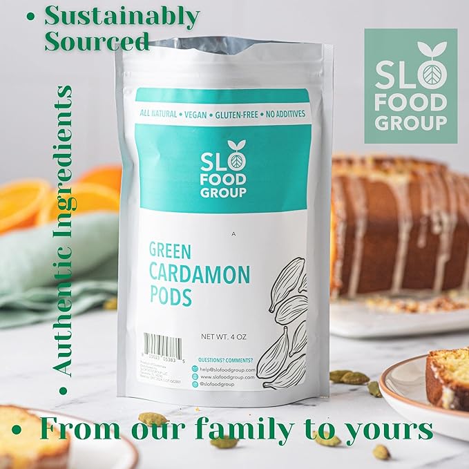 Slofoodgroup Green Cardamom Pods -Natural Cardamom Spice- 16 Oz.