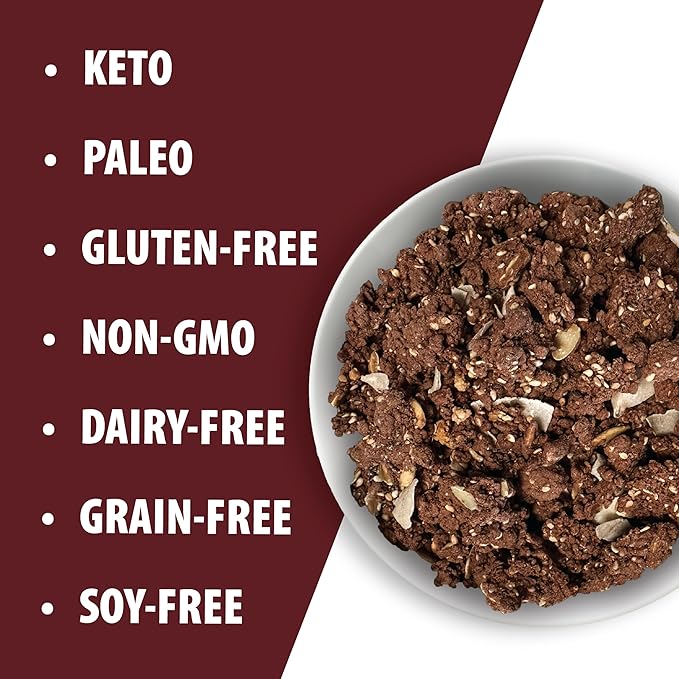 Julian Bakeryì§?ProGranolaì§?Cereal | Chocolate | 10g Protein | Paleo | 2 Net Carbs | Gluten-Free | Grain-Free | 17 Servings