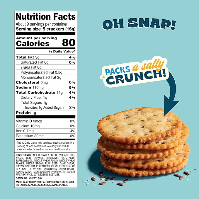 Back to Nature - Stoneground Wheat Crackers - Made with Wholesome Ingredients like Whole Grains and Flax Seed - Non-GMO - 5 Ounce (Pack of 2)