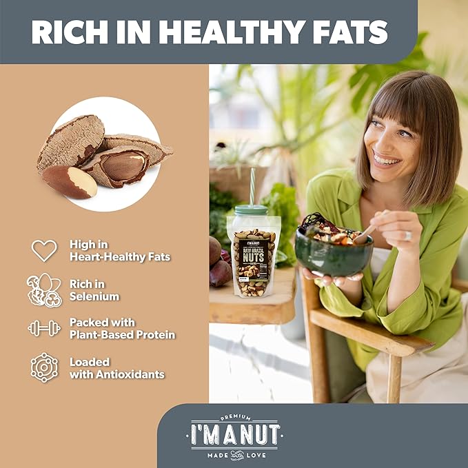 I’m A Nut Brazil Nuts, Broken, 64oz (4 lb) Distinct | Non GMO Batch Tested Gluten & Peanut Vegan Keto Friendly Large, Fresh Resealable bag