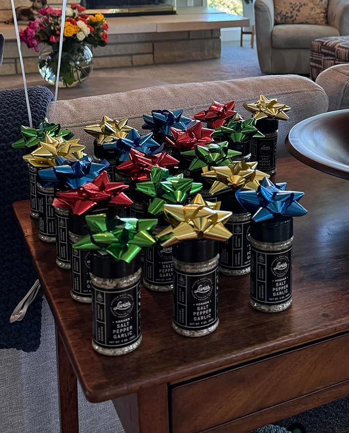 Livia's Salt Pepper Garlic (SPG) Seasoning | Unlocks & Elevates Flavors of Steak, & Chicken | Kosher, Gluten-Free & MSG-Free | Perfect Grilling, BBQ | Party Favors & Gift Baskets, 12, 3-Oz Bottles