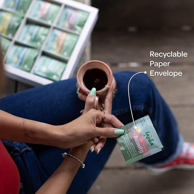 Lazika Herbal Tea Variety Pack with Lovely Presentation Box, 54 Counts, Immune Support Tea Assortment Gift Set, Premium Collection with Pyramid Infuser Bag, Handcrafted