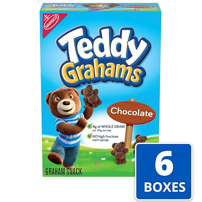 Teddy Grahams Chocolate Graham Snacks,10 Ounce (Pack of 12)