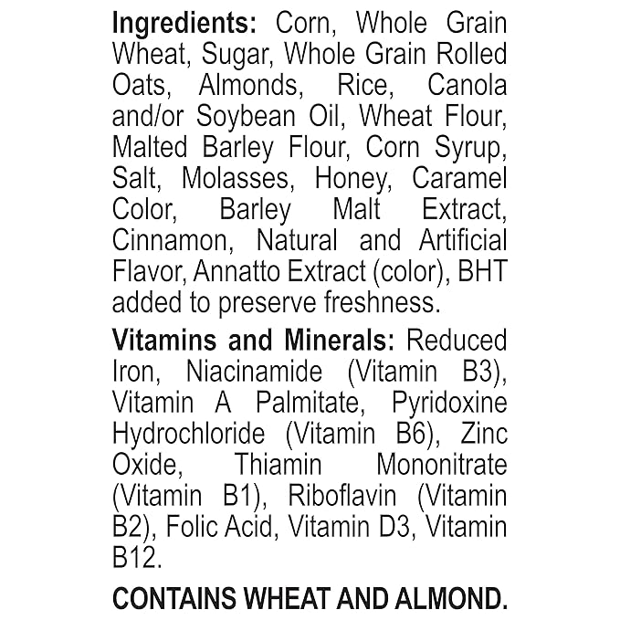 Honey Bunches of Oats Almond, Heart Healthy, Low Fat, made with Whole Grain Cereal, 12 Ounce