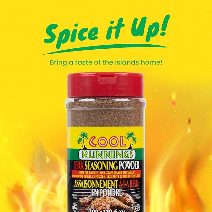 Cool Runnings Jerk Seasoning 300g - Bold Enpoudre Style Seasoning for Marinating, Grilling, Baking and Roasting Chicken, Pork, and Seafood