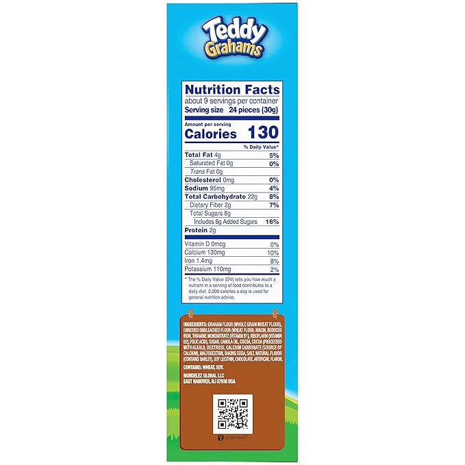 Teddy Grahams Chocolate Graham Snacks,10 Ounce (Pack of 12)