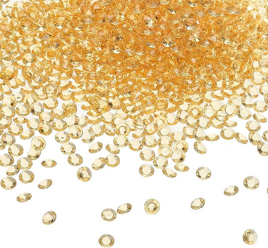 PATIKIL 4000 Pcs Wedding Table Scatter Confetti Crystals 6mm Acrylic Diamonds Vase Fillers Gems for Table Centerpiece Decorations Party Vase Beads, Light Brown