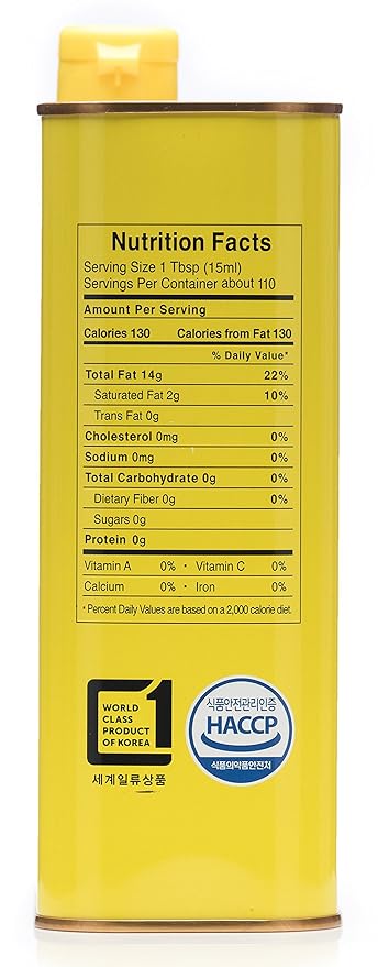 OTTOGI 100% Pure Premium Roasted Sesame Oil, Toasted to Perfection, Traditional Korean Style Oil, 1650ml (56.0 fl oz)