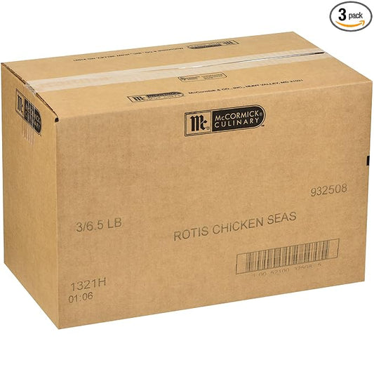 McCormick Culinary Rotisserie Chicken Seasoning, 6.5 lb (Pack of 3) - Three 6.5 Pound Containers of Rotisserie Chicken Seasoning Rub for Poultry Dishes, Best for Restaurant Use