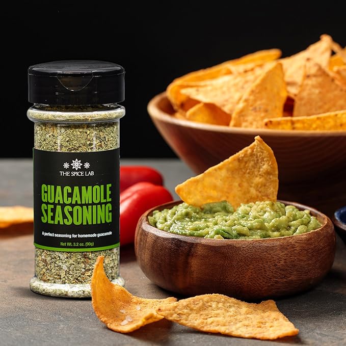 The Spice Lab Guacamole Mix Seasoning for Avocado - Shaker Jar - Perfect for Your Guacamole Seasoning Chip Dip or With Tacos and Nachos or Avocado Toast Seasoning - All Natural and Keto Friendly