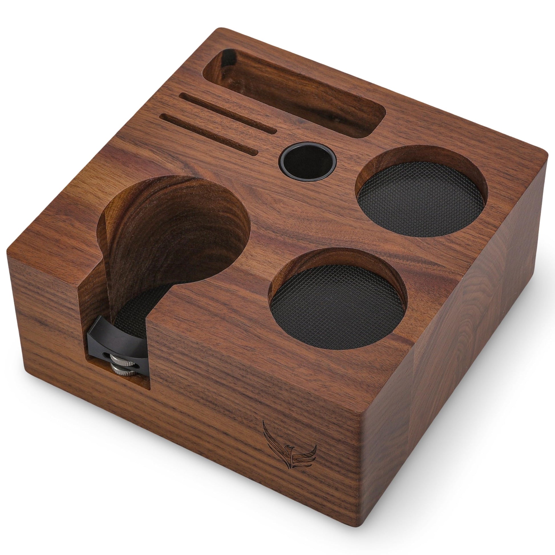 KNODOS Walnut Espresso Tamping Station 54mm for Breville – Coffee Accessories Organizer Tamper