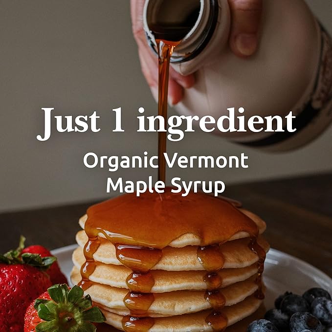 Vermont Maple Syrup - 64 oz Grade A, Amber Rich Organic Maple Syrup - 100% Pure and Authentic Maple Syrup for Pancakes, Waffles and More - Nut free, Gluten Free, Vegan, Paleo