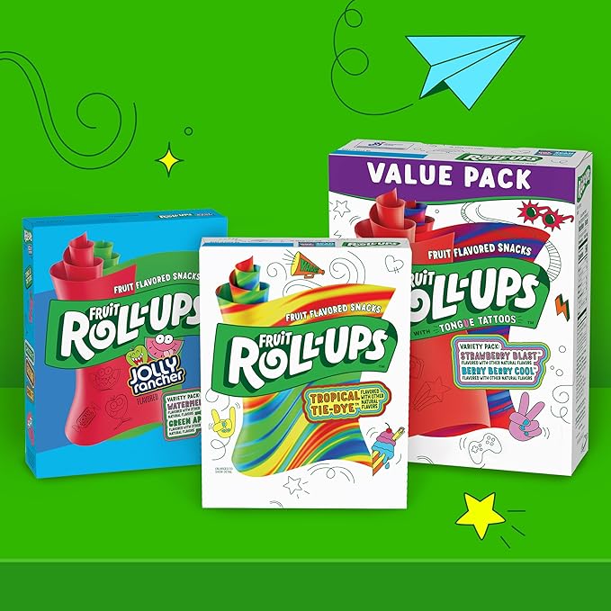 Fruit Roll-Ups Fruit Flavored Snacks, Variety Value Pack, 20 Ct, 10 oz