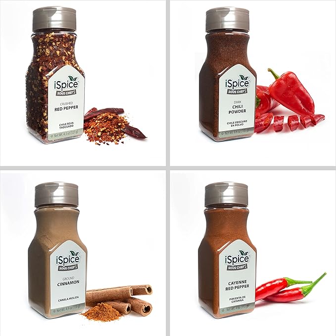 iSpice 24-Pack Gourmet Spice Set - Ultimate Spice, Seasoning Collection for Cooking (Kitchen Fusion)
