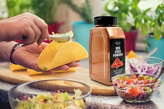 Fresh Finest Red Chili Powder ??Rich Flavor ??Finely Ground Hot Chili Powder for a Wide Range of Dishes - Bulk with Airtight Packaging ??15oz (430g)