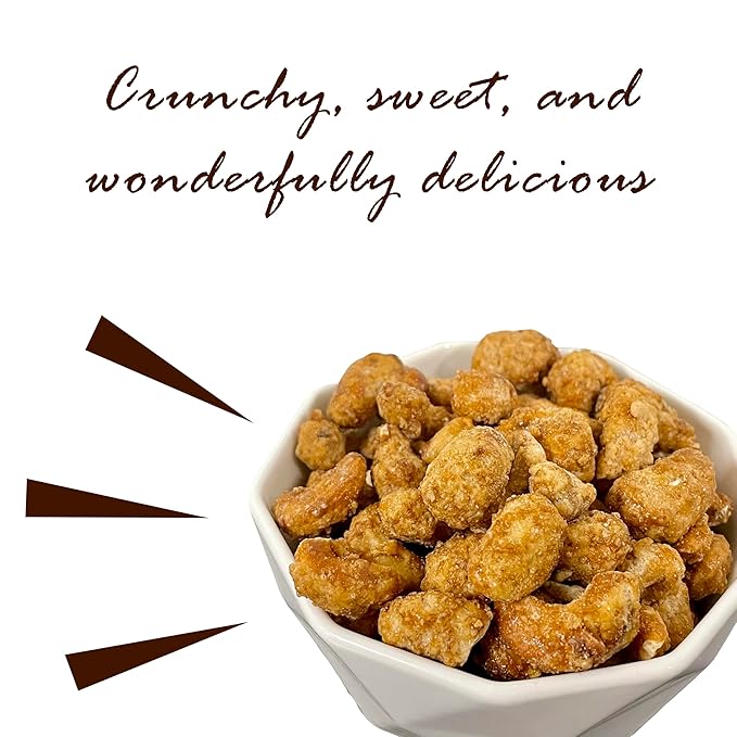Cinnamon Toffee Cashews 2 Pound Resealable Bag | Kettle Cooked, Flavored Nuts | Sweet & Crunchy Snack | Gourmet Fall & Holiday Treat | Perfect for Gifting, Entertaining, and Baking | Jaybee's