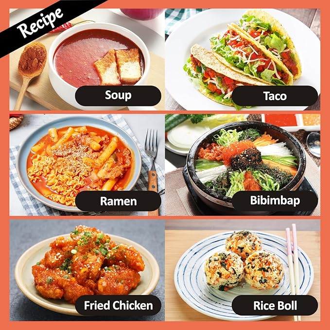 Yimi Kimchi and Beef Seasoning Mix, Spicy Flavor, Finely Ground Powder for Stew, Soup, Noodles, Vegetables, Tteokbokki, BBQ and More, Korean Style, 9 Oz