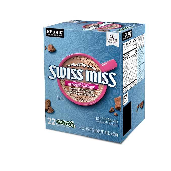 Swiss Miss Sensible Sweets Light Hot Cocoa, Keurig Single-Serve Hot Chocolate K-Cup Pods, 96 Count