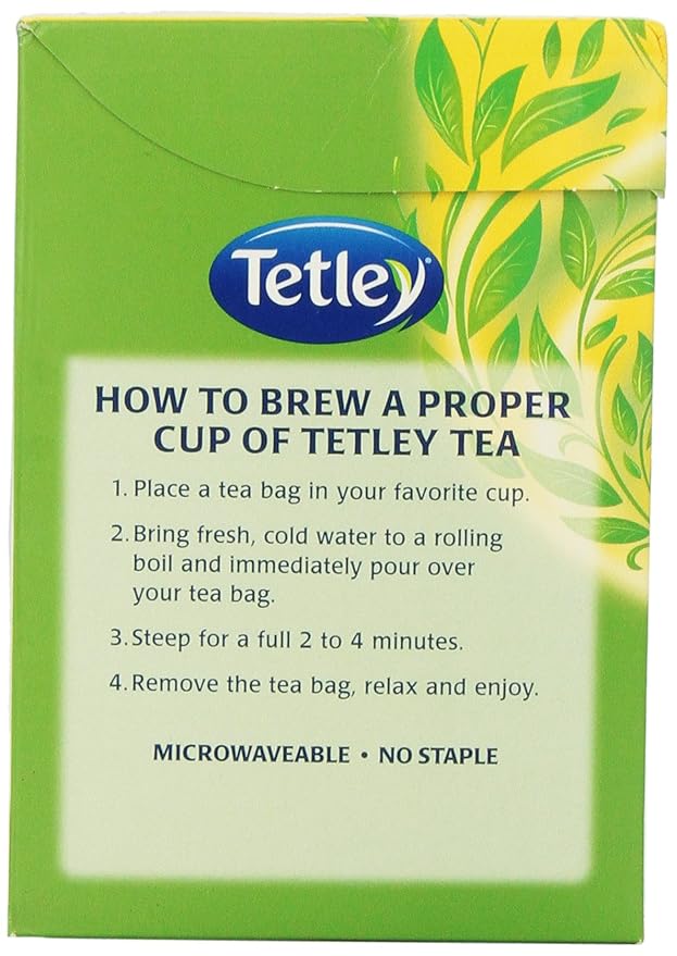 Tetley Green Tea, Honey, 72 Tea Bags | Refreshing, Light Flavor, Natural Ingredients | Ethical Sourcing
