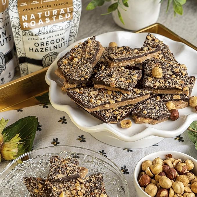 Oregon Farm To Table Hazelnuts from Premium Growers - Dry Roasted - Natural Roasted ??Kosher Certified - 1 LB bag