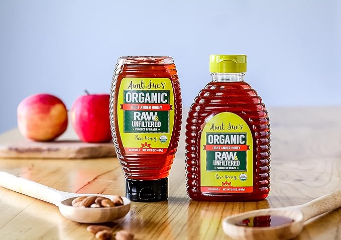 Aunt Sue Raw & Unfiltered Organic Honey From Brazil, 24 oz